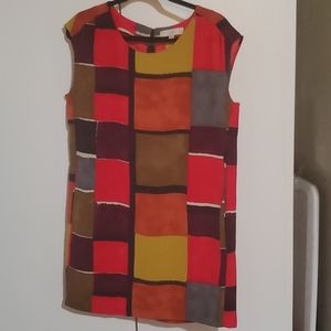 Loft multi color mid length dress